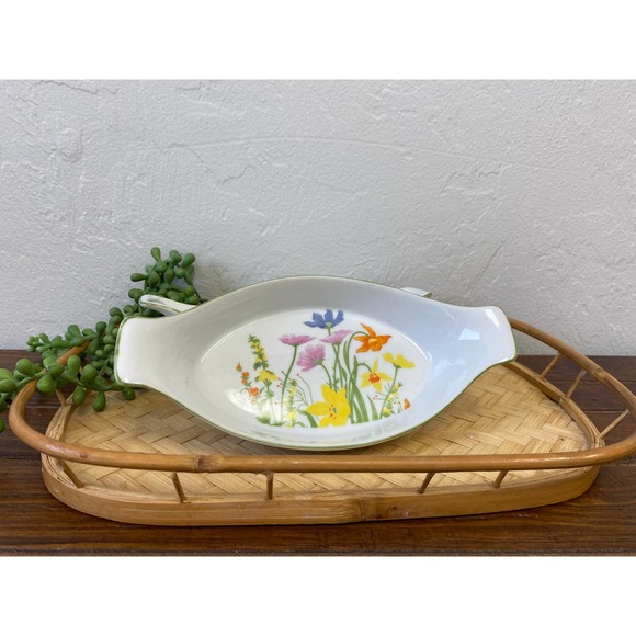 VTG Day Lily by Mann 8” AuGratin Dishes - Set of 3 - Picture 1 of 4